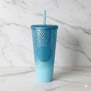 NWT Starbucks Glacier Icy Blue Ombré Gradient Studded Tumbler Venti 24 Oz